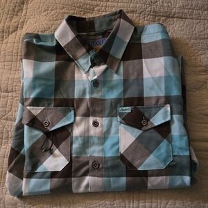 Dixxon Pier Bowl Flannel Shirt Size XL